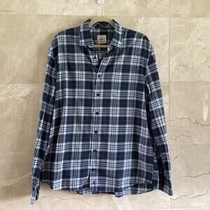 johnnie-O Men’s Shirt Large Blue Button Down Cotton Casual Streetwear Preppy